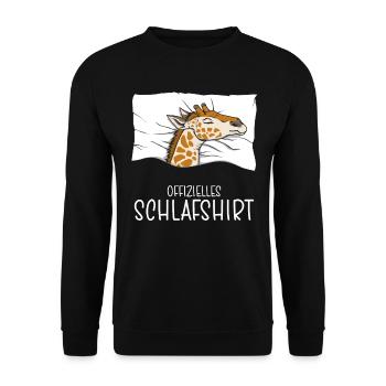 Chemise de nuit officielle Giraffe Pyjama - Sweat-shirt Unisexe - noir - Devant - Alina (178cm) & Michal (187cm)