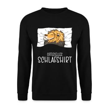 Chemise de nuit officielle Lion Pyjama - Sweat-shirt Unisexe - noir - Devant - Alina (178cm) & Michal (187cm)
