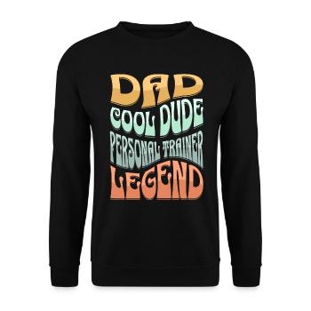 Papa Entraîneur Personnel - Sweat-shirt Unisexe - noir - Devant - Alina (178cm) & Michal (187cm)