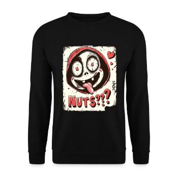 adorable, drôle, fou et fou - Sweat-shirt Unisexe - noir - Devant - Alina (178cm) & Michal (187cm)