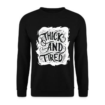 Gros et fatigué - Sweat-shirt Unisexe - noir - Devant - Alina (178cm) & Michal (187cm)