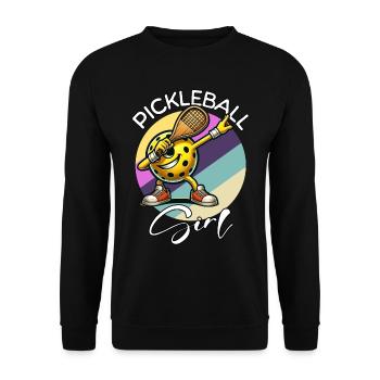 Fille de pickleball - Sweat-shirt Unisexe - noir - Devant - Alina (178cm) & Michal (187cm)