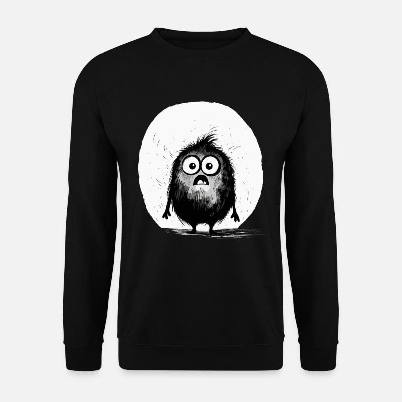Confus Petit Monstre Mignon Effrayant - Sweat-shirt Unisexe - noir