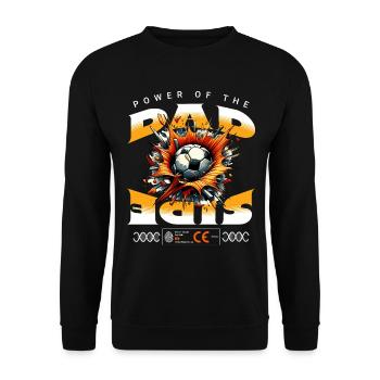 POWER OF THE DAD SIDE - Unisex Sweatshirt - black - Front - Alina (178cm) & Michal (187cm)