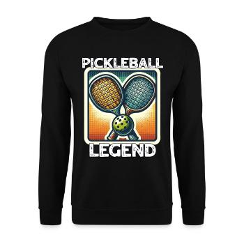 Légende du pickleball - Sweat-shirt Unisexe - noir - Devant - Alina (178cm) & Michal (187cm)
