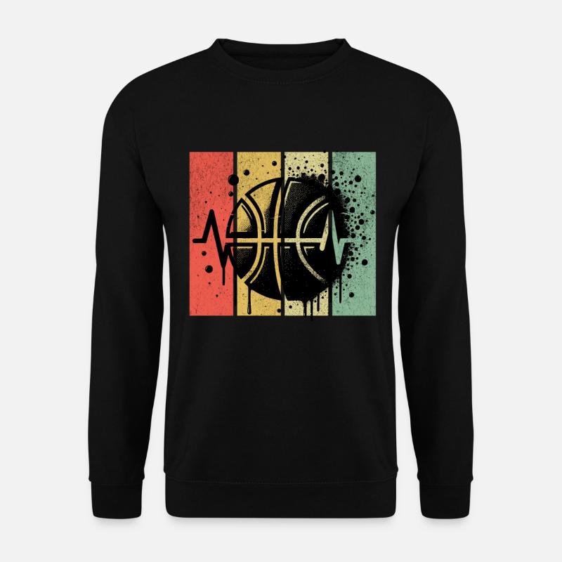 Basketball Retro - Unisex Pullover - Schwarz
