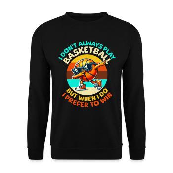 Basketball Sprüche - Unisex Pullover - Schwarz - Vorne - Alina (178cm) & Michal (187cm)