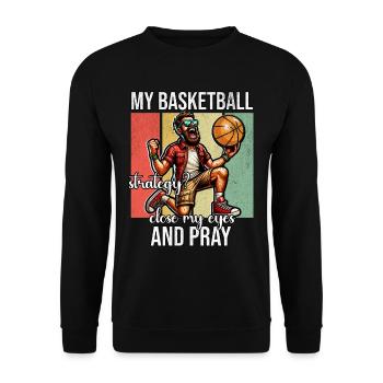 Drôle de dicton de basket-ball - Sweat-shirt Unisexe - noir - Devant - Alina (178cm) & Michal (187cm)