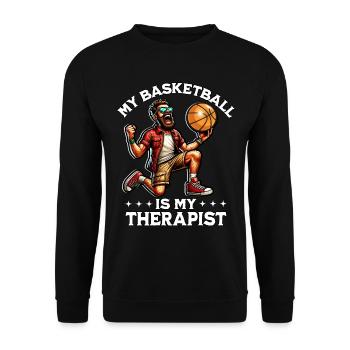 Drôle de dicton de basket-ball - Sweat-shirt Unisexe - noir - Devant - Alina (178cm) & Michal (187cm)