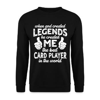 Légende du meilleur joueur de cartes - Sweat-shirt Unisexe - noir - Devant - Alina (178cm) & Michal (187cm)