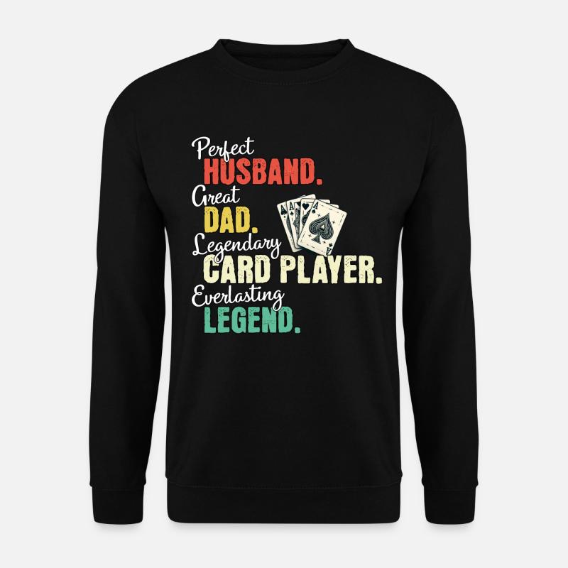 Kartenspieler Papa - Unisex Pullover - Schwarz