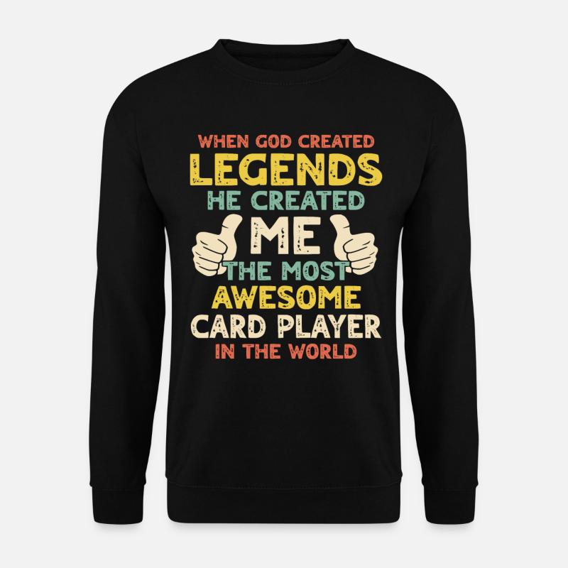 Kartenspieler - Unisex Pullover - Schwarz