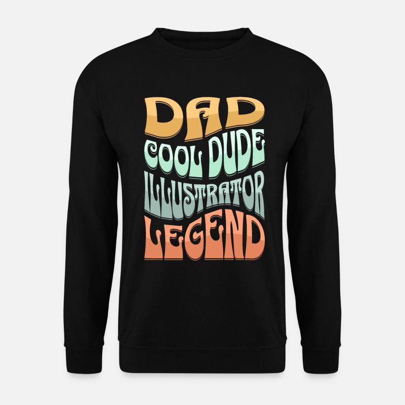 Papa Illustrator - Unisex Sweatshirt - black