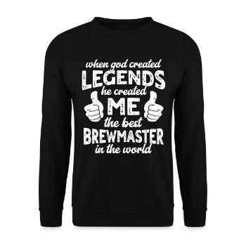 Bester Braumeister Legende - Unisex Pullover - Schwarz - Vorne - Alina (178cm) & Michal (187cm)
