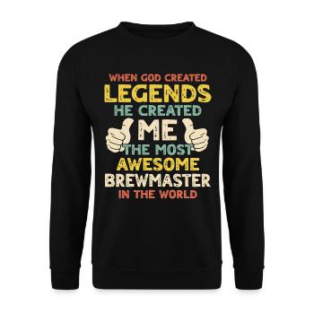 Braumeister - Unisex Pullover - Schwarz - Vorne - Alina (178cm) & Michal (187cm)