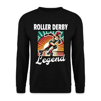 Roller Derby Légende Femme - Sweat-shirt Unisexe - noir - Devant - Alina (178cm) & Michal (187cm)