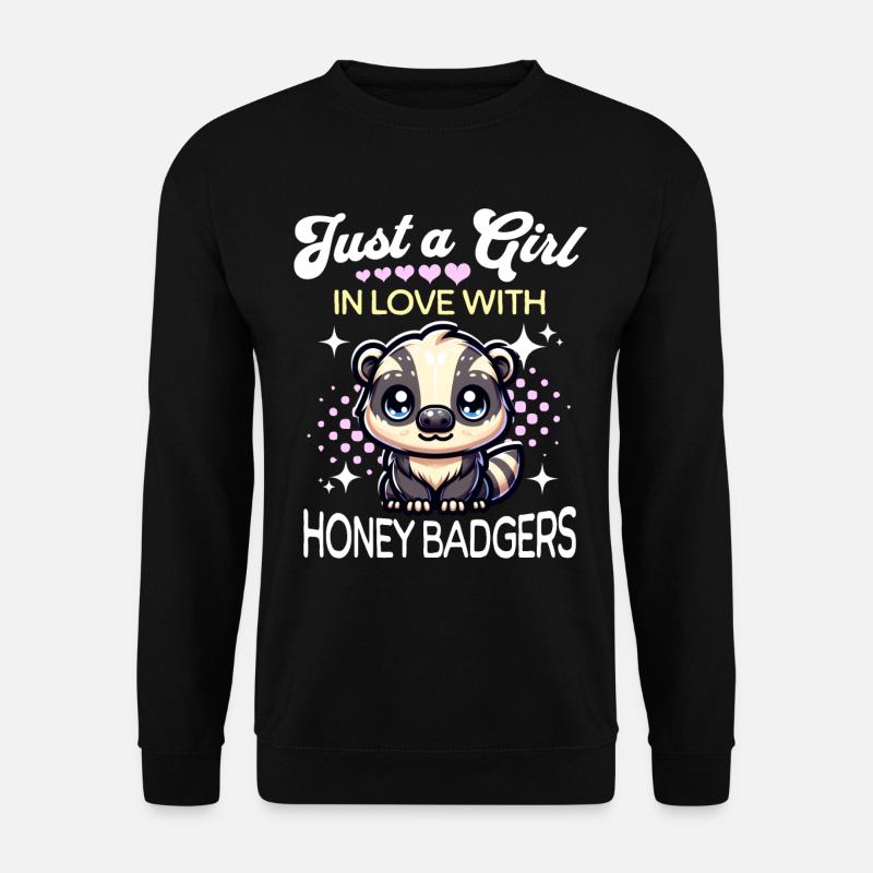 Honigdachs Mädchen - Unisex Pullover - Schwarz