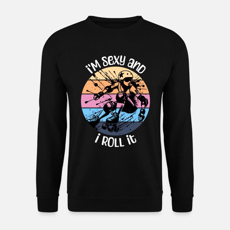 Roller Derby Sprüche - Unisex Pullover - Schwarz
