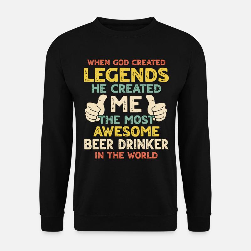Biertrinker - Unisex Pullover - Schwarz