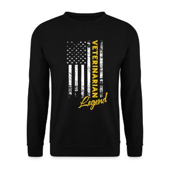 Légende vétérinaire - Sweat-shirt Unisexe - noir - Devant - Alina (178cm) & Michal (187cm)