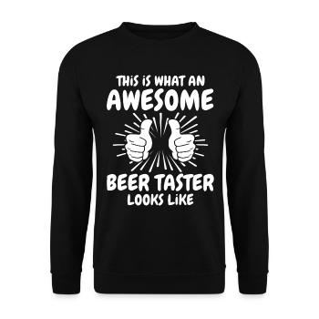 Beer tester - Unisex Sweatshirt - black - Front - Alina (178cm) & Michal (187cm)