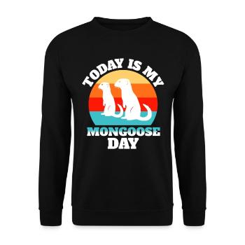 Mongoose Sayings - Unisex Sweatshirt - black - Front - Alina (178cm) & Michal (187cm)