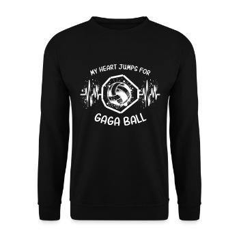 Gaga Ball ECG - Unisex Sweatshirt - black - Front - Alina (178cm) & Michal (187cm)