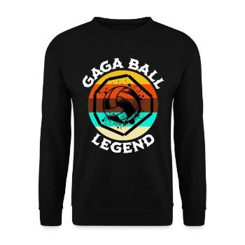 Gaga Ball Legend - Unisex Sweatshirt - black - Front - Alina (178cm) & Michal (187cm)