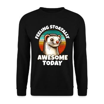 Ermine Sayings - Unisex Sweatshirt - black - Front - Alina (178cm) & Michal (187cm)