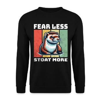 Ermine Sayings - Unisex Sweatshirt - black - Front - Alina (178cm) & Michal (187cm)