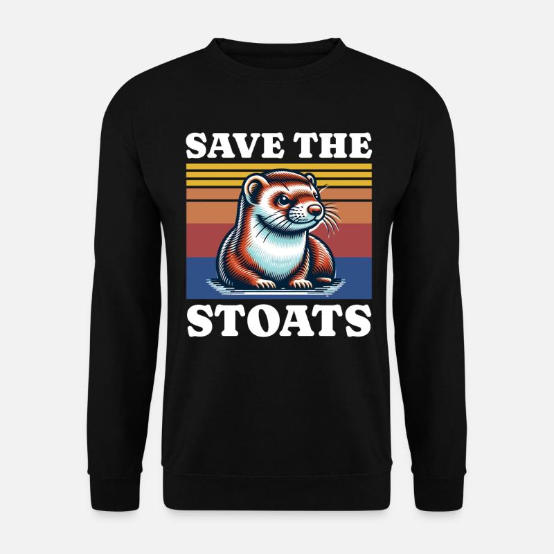 Save Stoat - Unisex Pullover - Schwarz