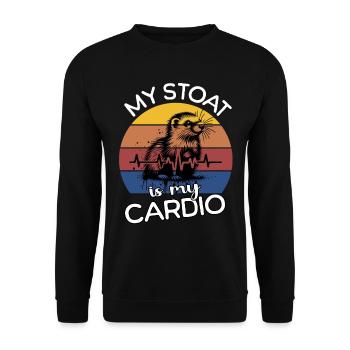 Ermine ECG Ermine Heart Line - Unisex Sweatshirt - black - Front - Alina (178cm) & Michal (187cm)