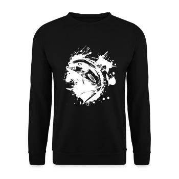 Pêche - Sweat-shirt Unisexe - noir - Devant - Alina (178cm) & Michal (187cm)