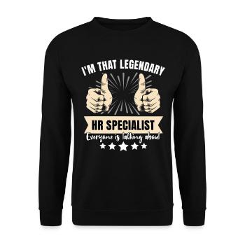 Spécialiste légendaire des ressources humaines - Sweat-shirt Unisexe - noir - Devant - Alina (178cm) & Michal (187cm)