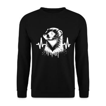 Marten Cardio - Unisex Sweatshirt - black - Front - Alina (178cm) & Michal (187cm)