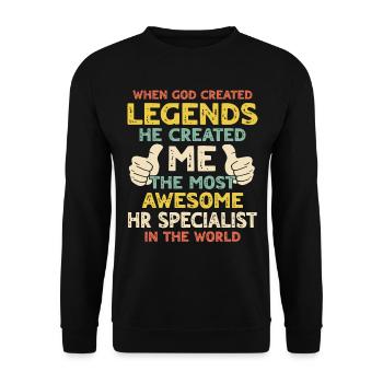 HR Specialist - Unisex Sweatshirt - black - Front - Alina (178cm) & Michal (187cm)