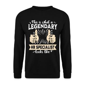 Spécialiste légendaire des ressources humaines - Sweat-shirt Unisexe - noir - Devant - Alina (178cm) & Michal (187cm)