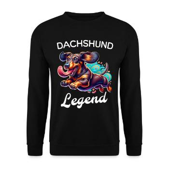 Teckel Légende Teckel - Sweat-shirt Unisexe - noir - Devant - Alina (178cm) & Michal (187cm)