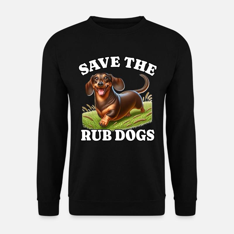 Dachshund Save Dackel - Unisex Pullover - Schwarz