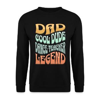 Papa Tanzlehrer - Unisex Pullover - Schwarz - Vorne - Alina (178cm) & Michal (187cm)