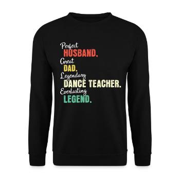 Tanzlehrer Papa - Unisex Pullover - Schwarz - Vorne - Alina (178cm) & Michal (187cm)