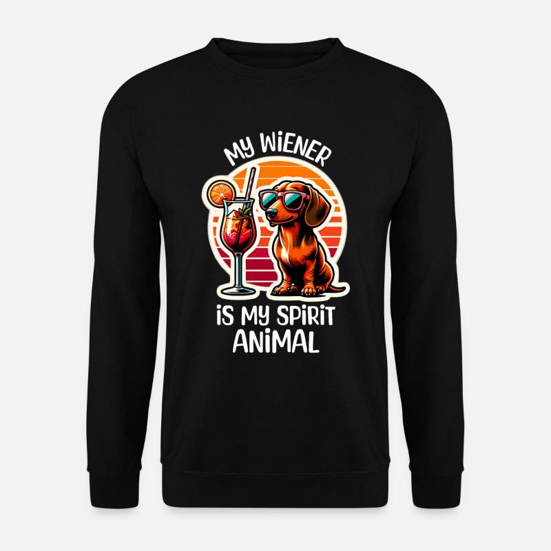 Dackel Cocktail - Unisex Pullover - Schwarz