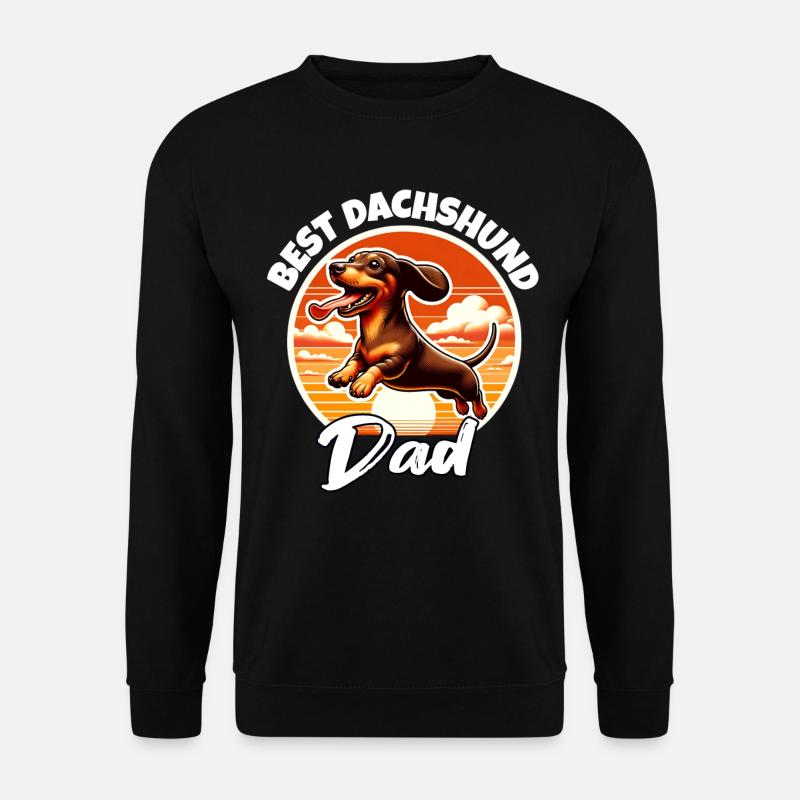 Dackel Papa - Unisex Pullover - Schwarz