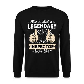 Legendary Inspector - Unisex Sweatshirt - black - Front - Alina (178cm) & Michal (187cm)
