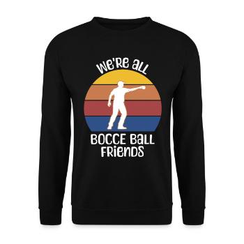 Dictons de boules de pétanque - Sweat-shirt Unisexe - noir - Devant - Alina (178cm) & Michal (187cm)