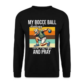 Drôle de dicton de boule de pétanque - Sweat-shirt Unisexe - noir - Devant - Alina (178cm) & Michal (187cm)