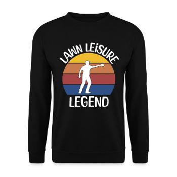 Bocce Ball Spieler - Unisex Pullover - Schwarz - Vorne - Alina (178cm) & Michal (187cm)