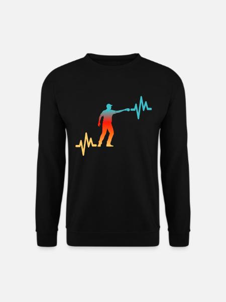 Ligne Pétanque Cœur - Sweat-shirt Unisexe - noir