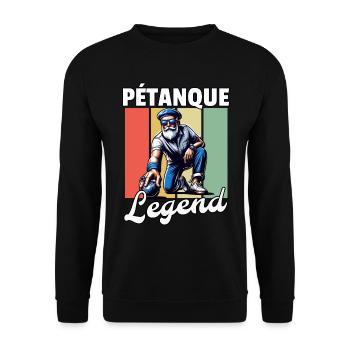 Pétanque Légende Homme - Sweat-shirt Unisexe - noir - Devant - Alina (178cm) & Michal (187cm)