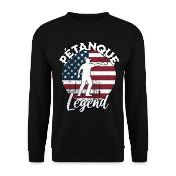 Dictons de pétanque - Sweat-shirt Unisexe - noir - Devant - Alina (178cm) & Michal (187cm)